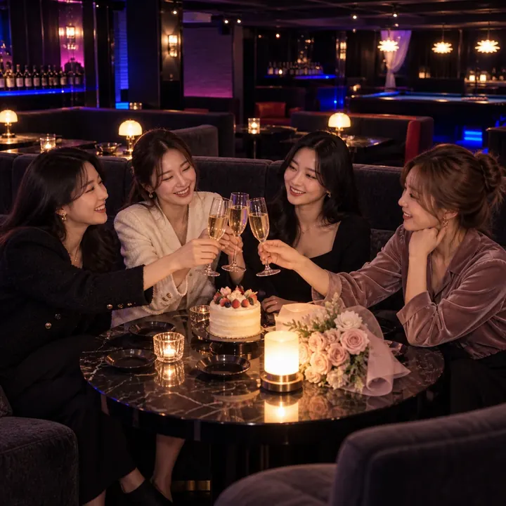 비아이피바 친구들과 기념일 건배